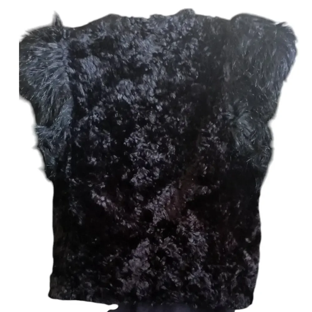 Skaist Taylor Neiman Marcus for Target Faux Fur Vest Black Size Medium